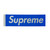 Supreme Glitter Box Logo Sticker Blue SS16