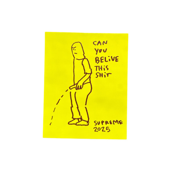 Supreme Gonz Piss Sticker Yellow SS25
