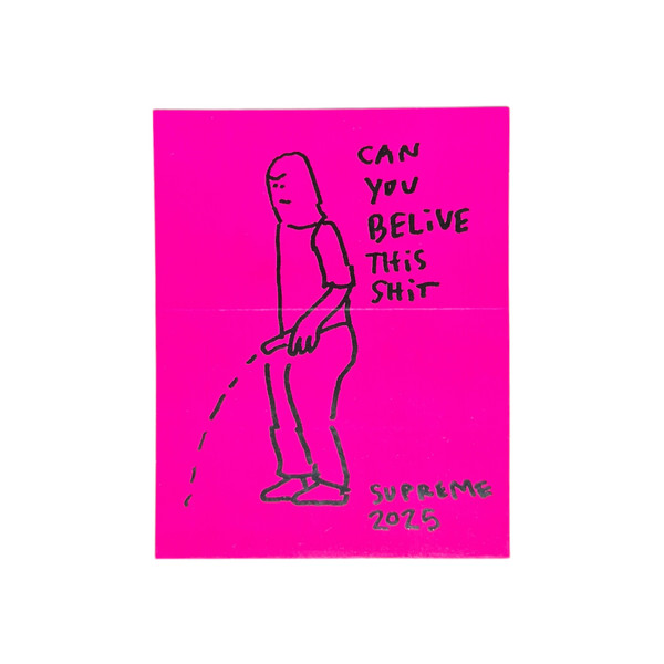 Supreme Gonz Piss Sticker Pink SS25