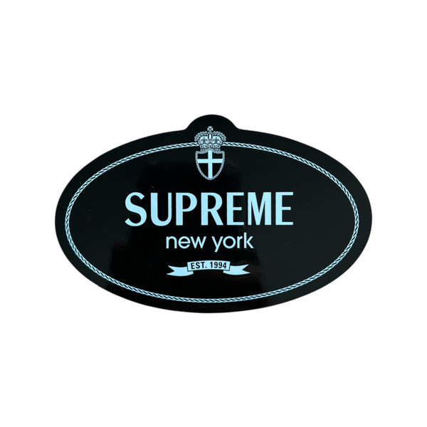 Supreme Crest Sticker Black FW24