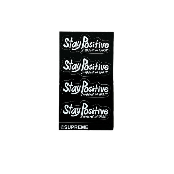 Supreme Stay Positive In Spirit Mini Sticker Black FW20