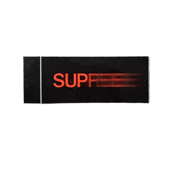 Supreme Mini Motion Logo Sticker Black Red 1997