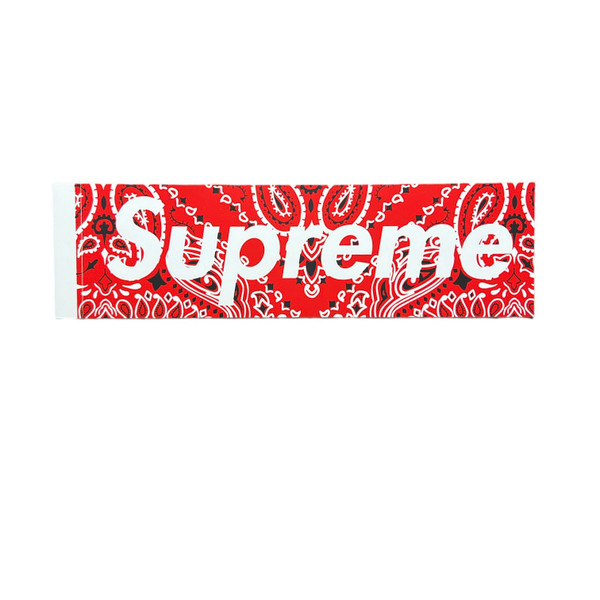 Supreme Paisley Bandana Box Logo Sticker Red 2006