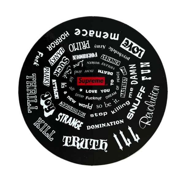 Supreme Spiral Stickers Black SS21