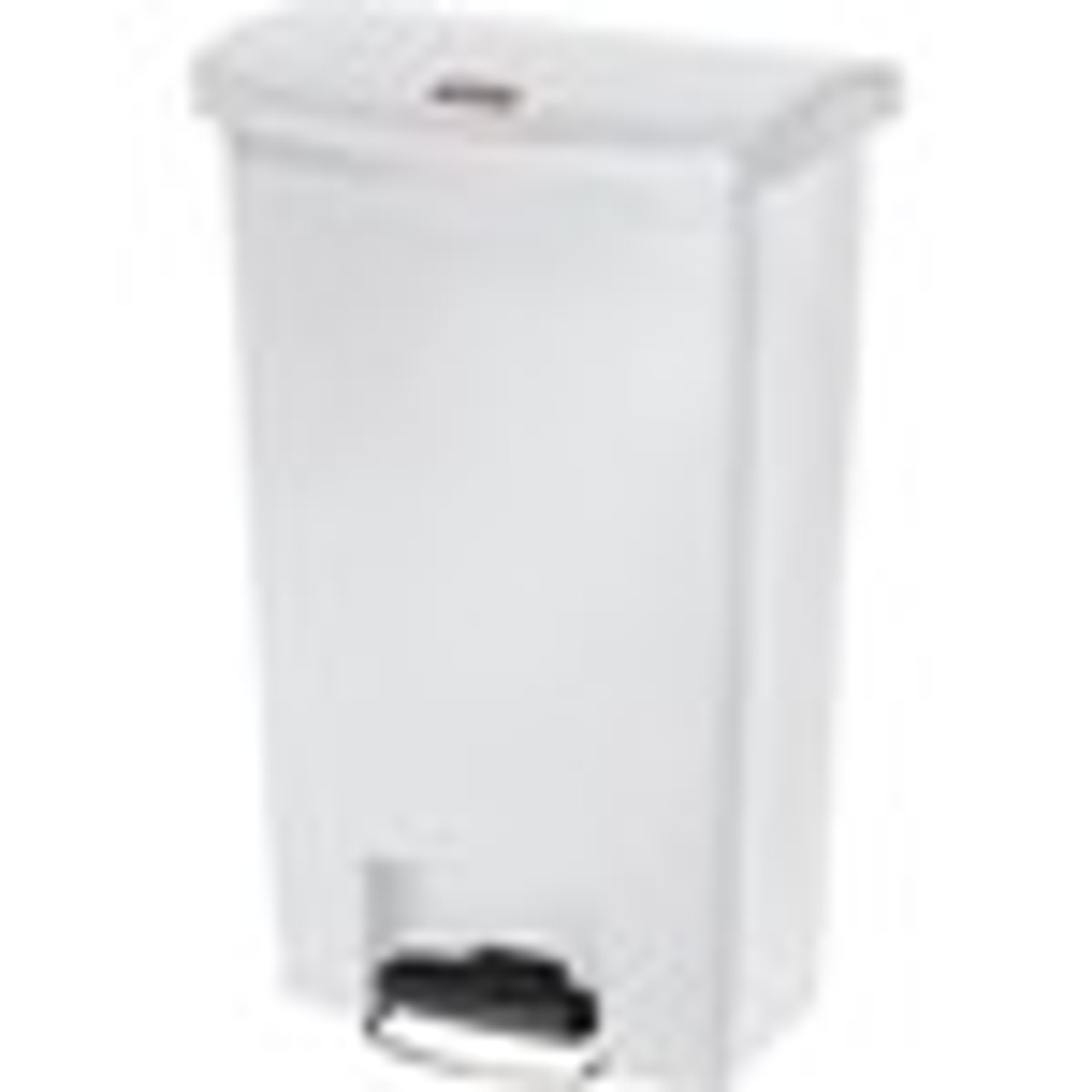 Rubbermaid Commercial Slim Jim 13-gal Step-On Container White