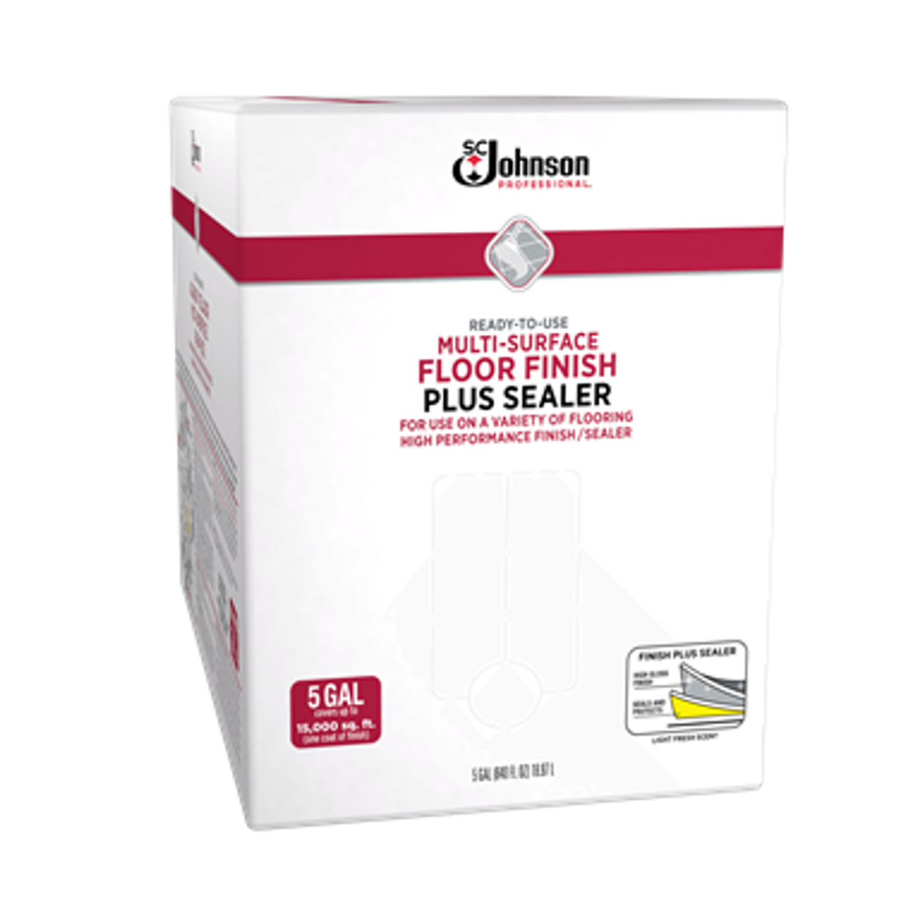 SC Johnson Professional® Multi-Surface Floor Finish Plus Sealer with  FlexiFilm Technology™(5 gallon bag in box)