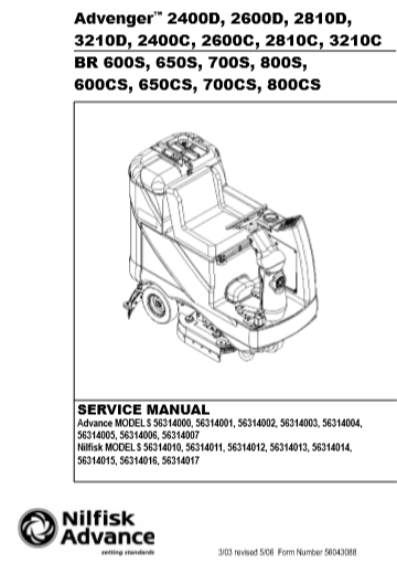 advance floor scrubber parts