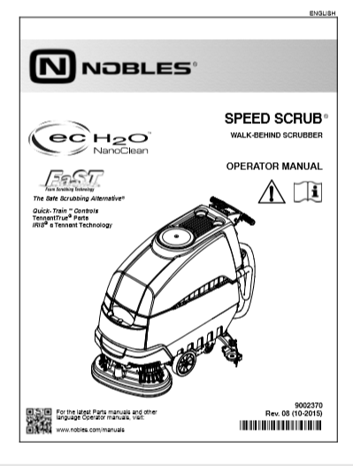 Nobles Vacuum Hose Replacement Part 1014026 - Fits Speed Scrub SS3 & Rider Models