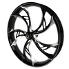 26 Inch Hennessy 3D Black Double Cut Harley Wheel