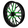 GT4 Harley Softail | Dyna | Sportster Black Wheels with color insert