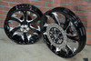 21X3.25" 3D/ 18X5.5 3D BLACK DOUBLE CUT DIRTY HOOKER PAIR (2009-2023 HD TOURING)