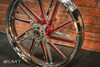 21x3.25" CHROME/CANDY RED GT 2  (FOR 2014-2023 TOURING MODELS)