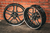 19x3.0" / 18x5.5 BLACK DOUBLE CUT RETRO 4 PAIR (2014-2023 HD TOURING)