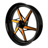 GT6Sixer Bulldog Fat Tire Black Wheels with Color Aluminum Insert