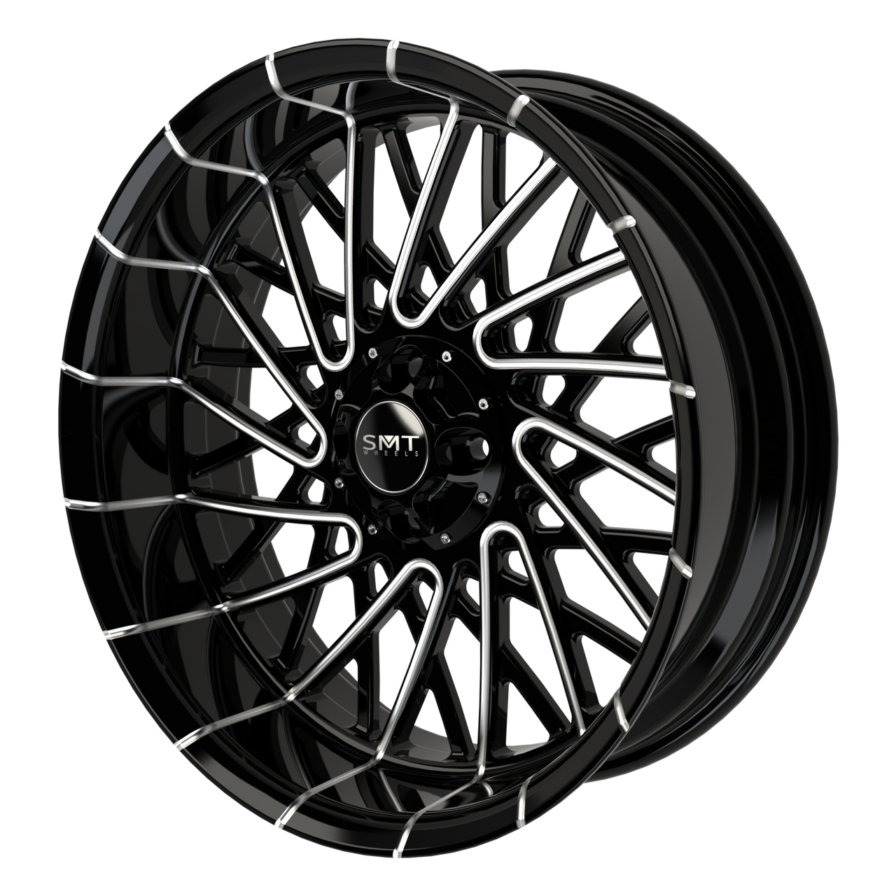 Dirty Spoke Harley Trike Black Double Cut Wheels SMT Wheels