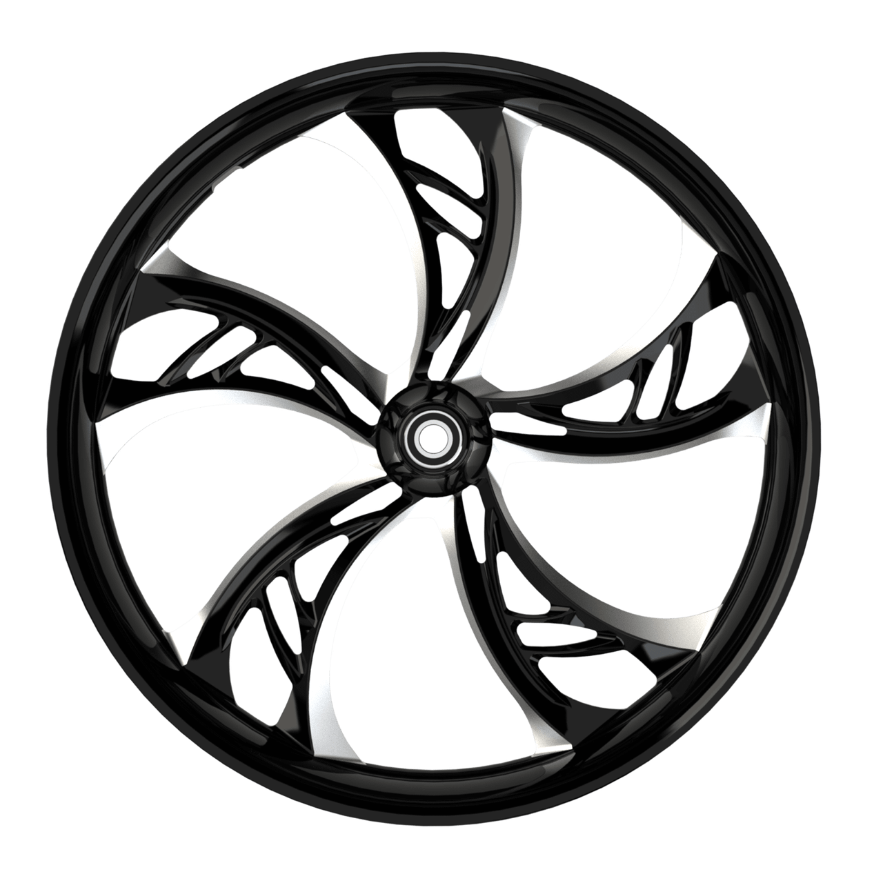 Hennessy Harley Softail | Dyna | Sportster Black Double Cut Wheels