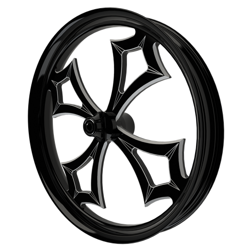 Barbaric Tendencies Harley Touring Black Double Cut Wheels