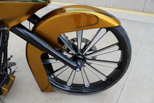 Elliptical Illusion Harley Touring Black Double Cut Wheels