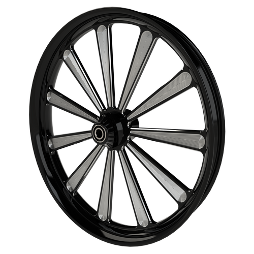 Elliptical Illusion Harley Touring Black Double Cut Wheels