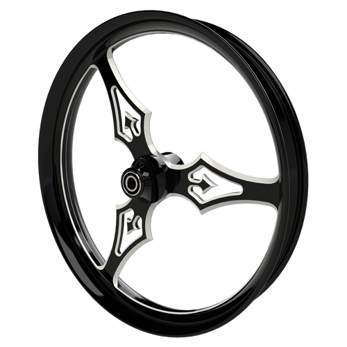 Iron Trinity Harley Touring Black Double Cut Wheels