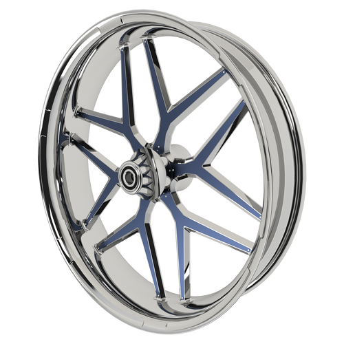 GT3 Harley Touring Chrome Wheels with color insert
