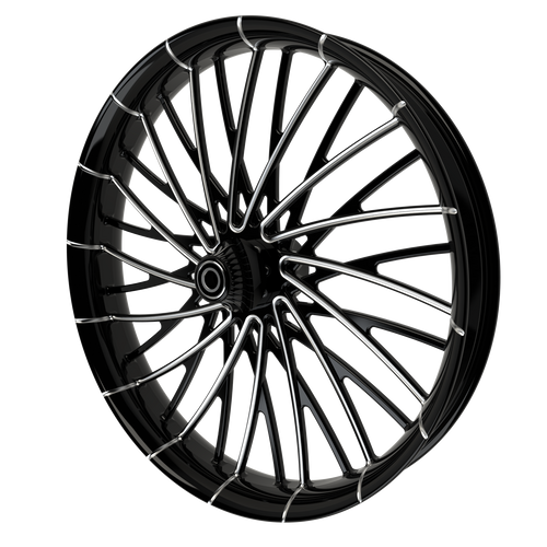 Dirty Spoke Harley Touring Black Double Cut Wheels