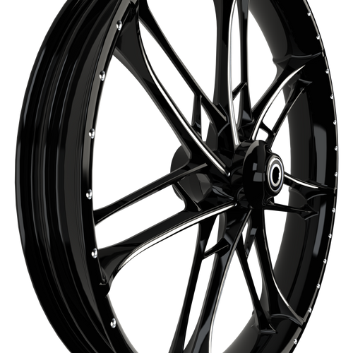 32 Inch Gran Sport 3D Black Double Cut Harley Wheel