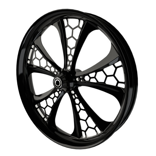 Hive Harley Softail | Dyna | Sportster Black Double Cut Wheels