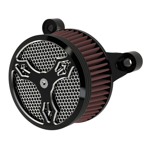 Iron Trinity Air Cleaner in black double cut