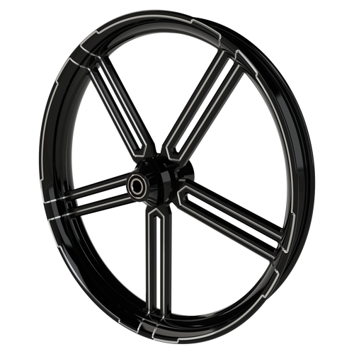 Race Tech Harley V-Rod Black Double Cut Wheels