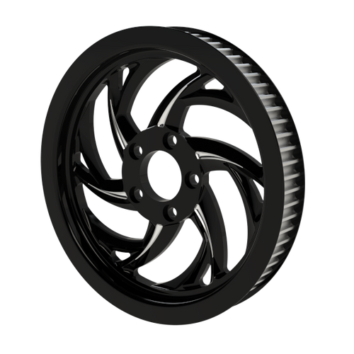 Slinger matching pulley in black double cut