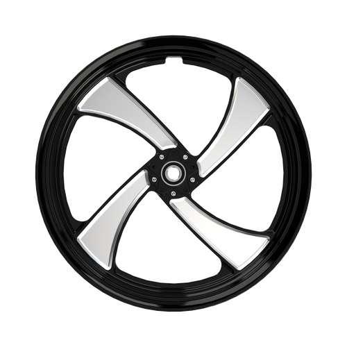 RetroSpec 09 Harley Softail | Dyna | Sportster Black Double Cut Wheels