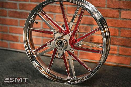21x3.25" CHROME/CANDY RED GT 2  (FOR 2014-2023 TOURING MODELS)