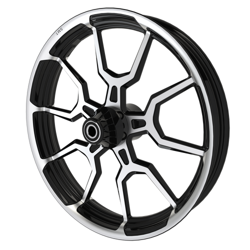 OG.28 Harley Touring Black Double Cut Wheels angled