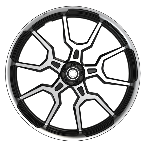 OG.28 Metric Black Double Cut Wheels Front View