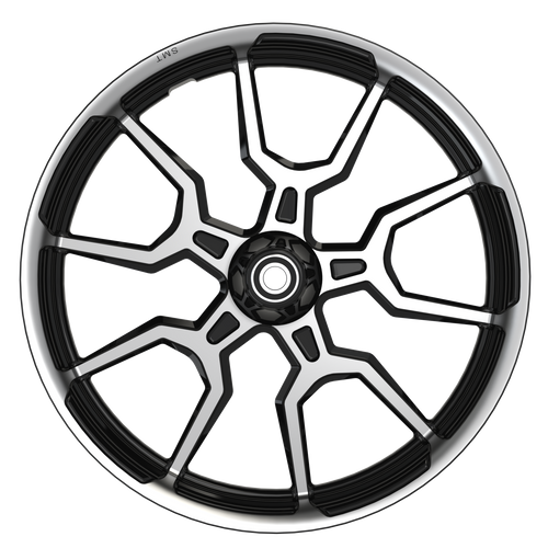 OG.28 Bulldog Fat Tire Black Double Cut Wheels Front View