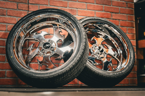 20x7" CHROME TRIBAL TRIKE SET (FOR 2010-2025 HD TRIKES ONLY).