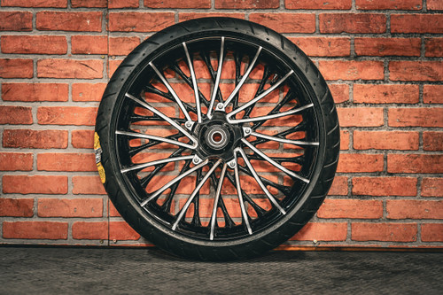 21X3.25" BLACK DOUBLE CUT 3D DIRTY SPOKE (2014-2023 HD TOURING)
