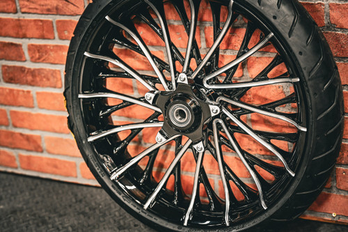 21X3.25" BLACK DOUBLE CUT 3D DIRTY SPOKE (2014-2023 HD TOURING)