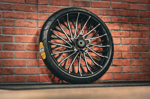21X3.25" BLACK DOUBLE CUT 3D DIRTY SPOKE (2014-2023 HD TOURING)