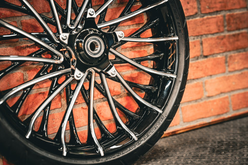 21X3.25" BLACK DOUBLE CUT 3D DIRTY SPOKE (2014-2023 HD TOURING)