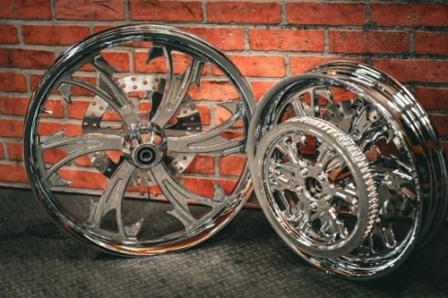 21x2.15" / 18X3.5" CHROME DIRTY HKR ( 2000-2005 HD SOFTAIL)