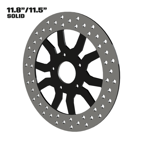 Rage 11" solid rotor in black