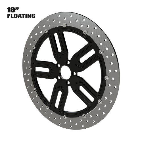 Race Tech 18" floating rotor in black