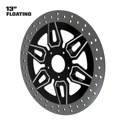 Hypex 13" Floating Rotor in Black Contrast Cut