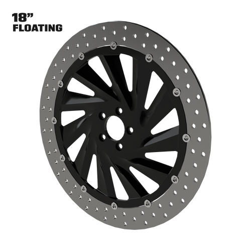 Maverick 18" floating rotor in black