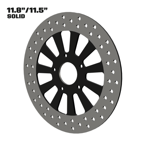 Elliptical Illusion 11" solid rotor in black