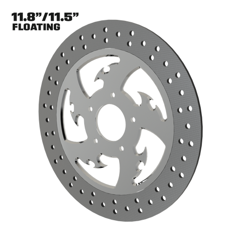 Tribal 11" floating rotor in polished