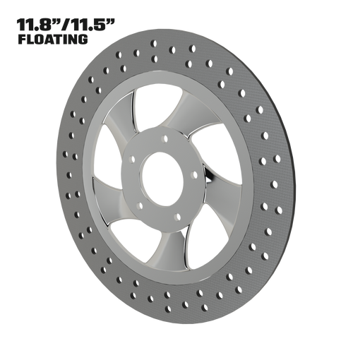 Twisted Steel 11" floating rotor in polished