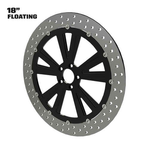 Hot Rod 18" floating rotor in black Hot Rod 18" floating rotor in black